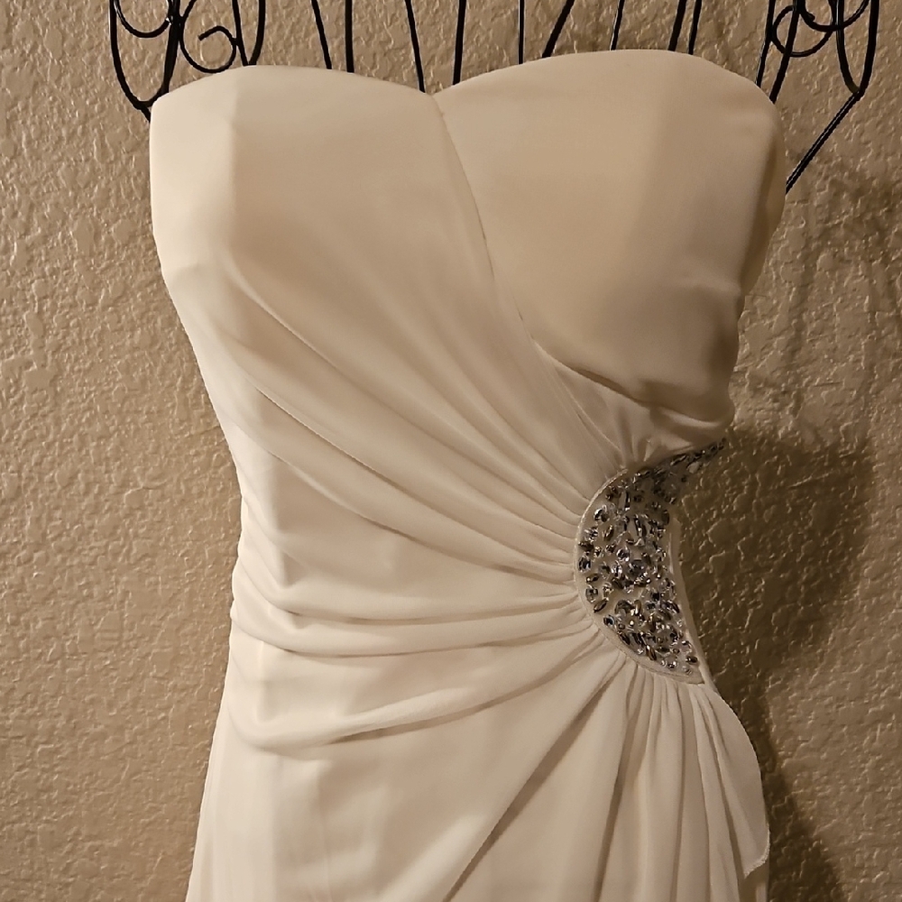 Ruby Rox Strapless White Dress With Embellished D… - image 3